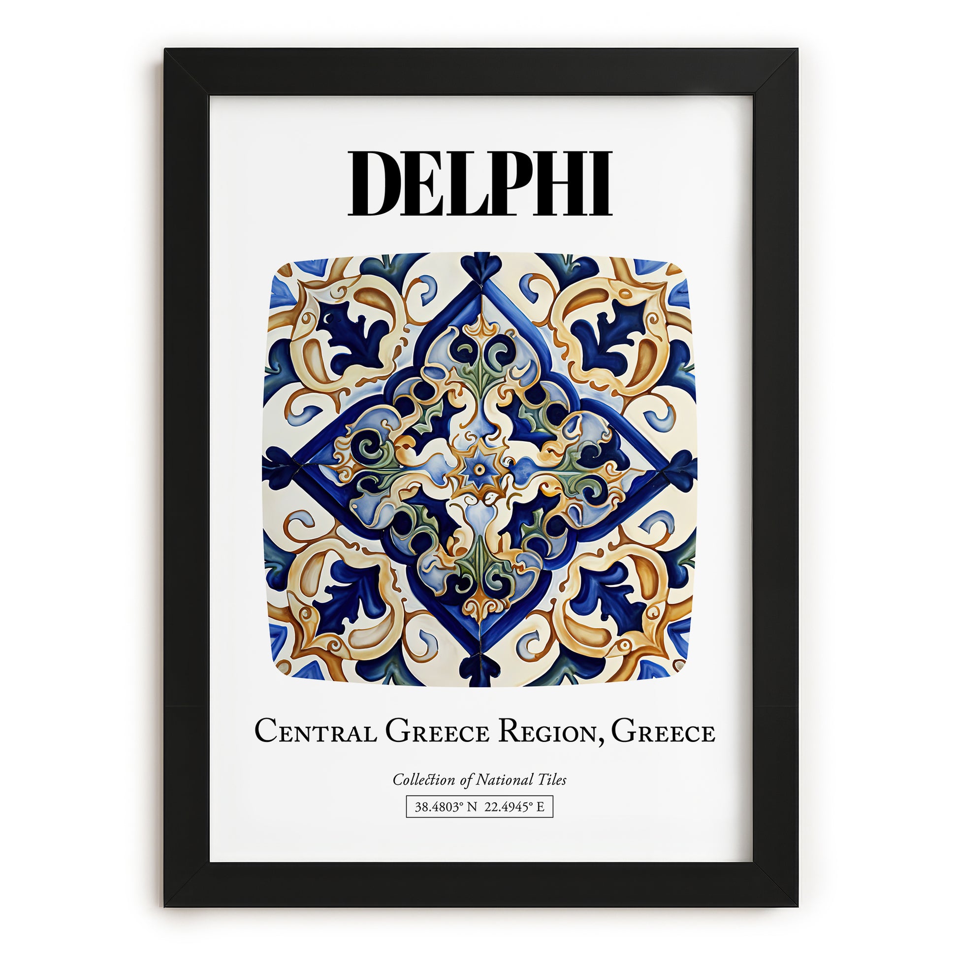 Delphi, Greece – Global Wall Art, in sleek black frame