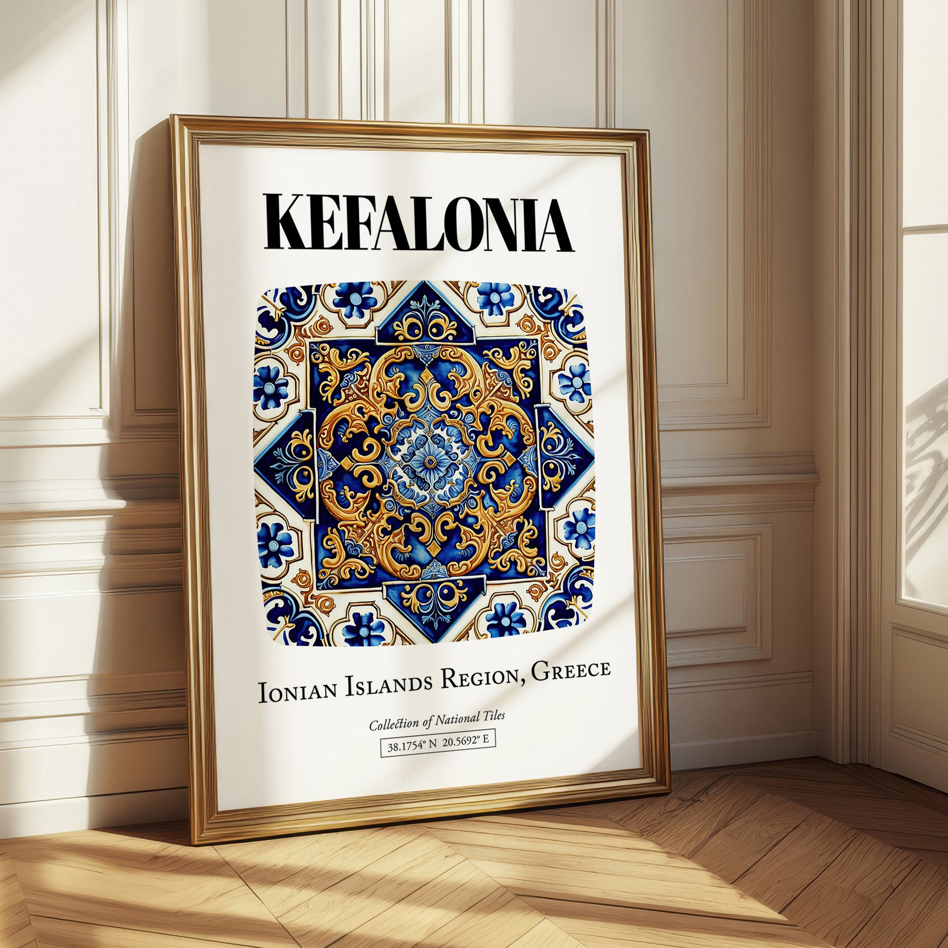 Kefalonia, Greece – Minimalist Travel Print, styled in a charming Paris street view