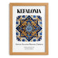 Kefalonia, Greece – Minimalist Travel Print, set in oak frame