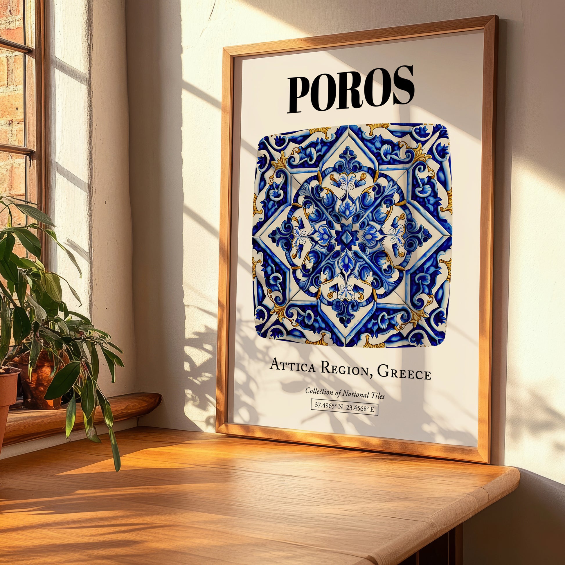 Poros, Greece – Travel Print, clean layout with no caption
