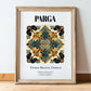 Parga, Greece – Travel Wall Decor, in wooden frame leaning on the floor
