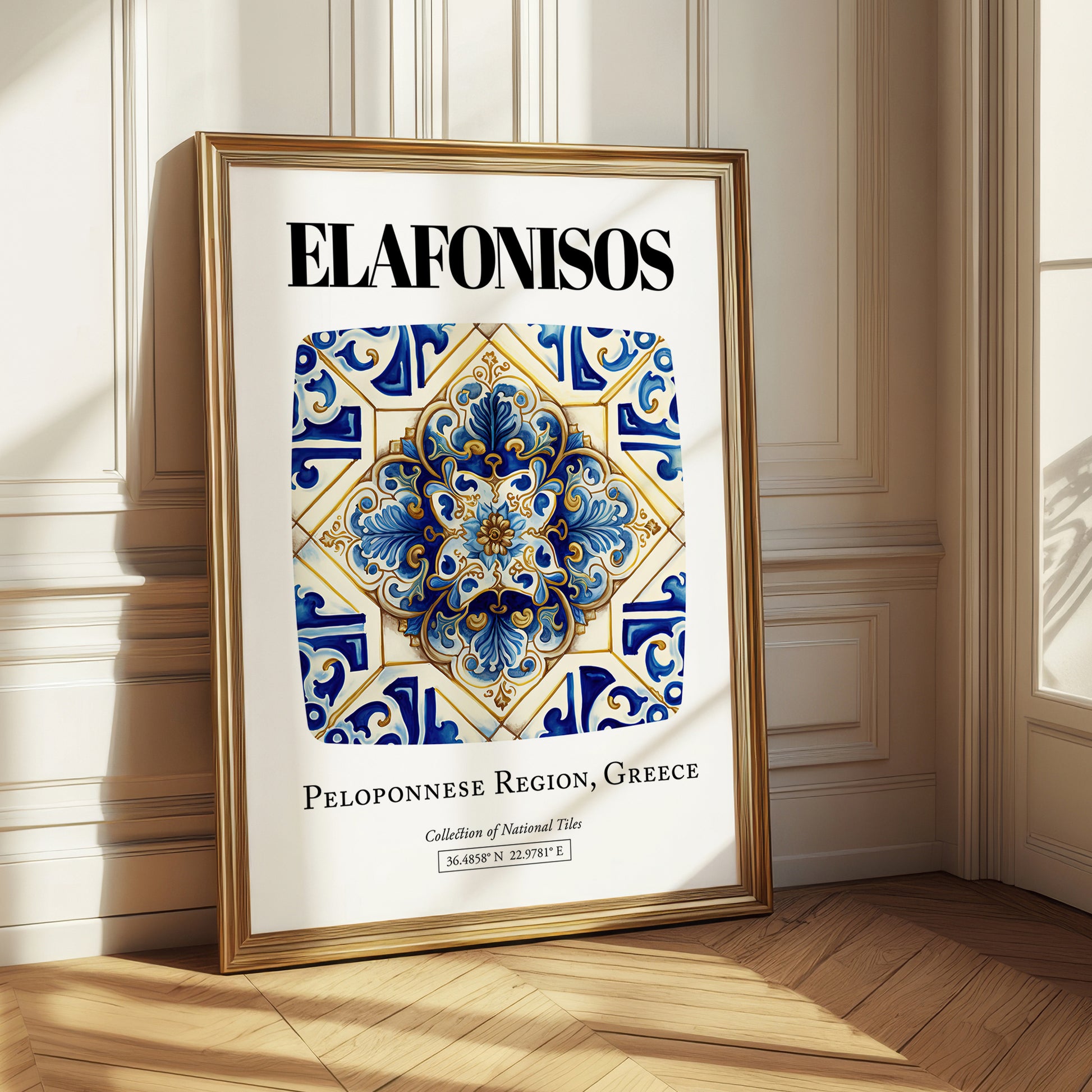 Elafonisos, Greece – Travel Poster, styled in a charming Paris street view