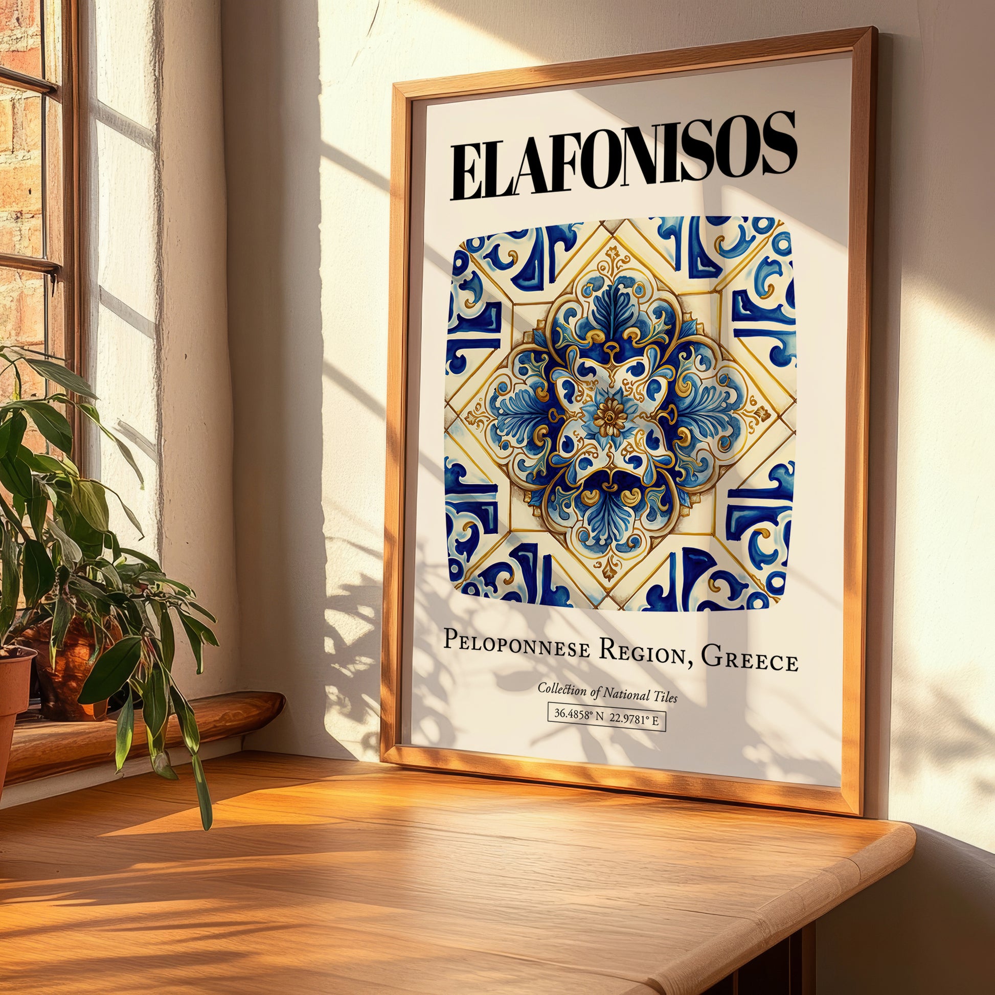 Elafonisos, Greece – Travel Poster, clean layout with no caption
