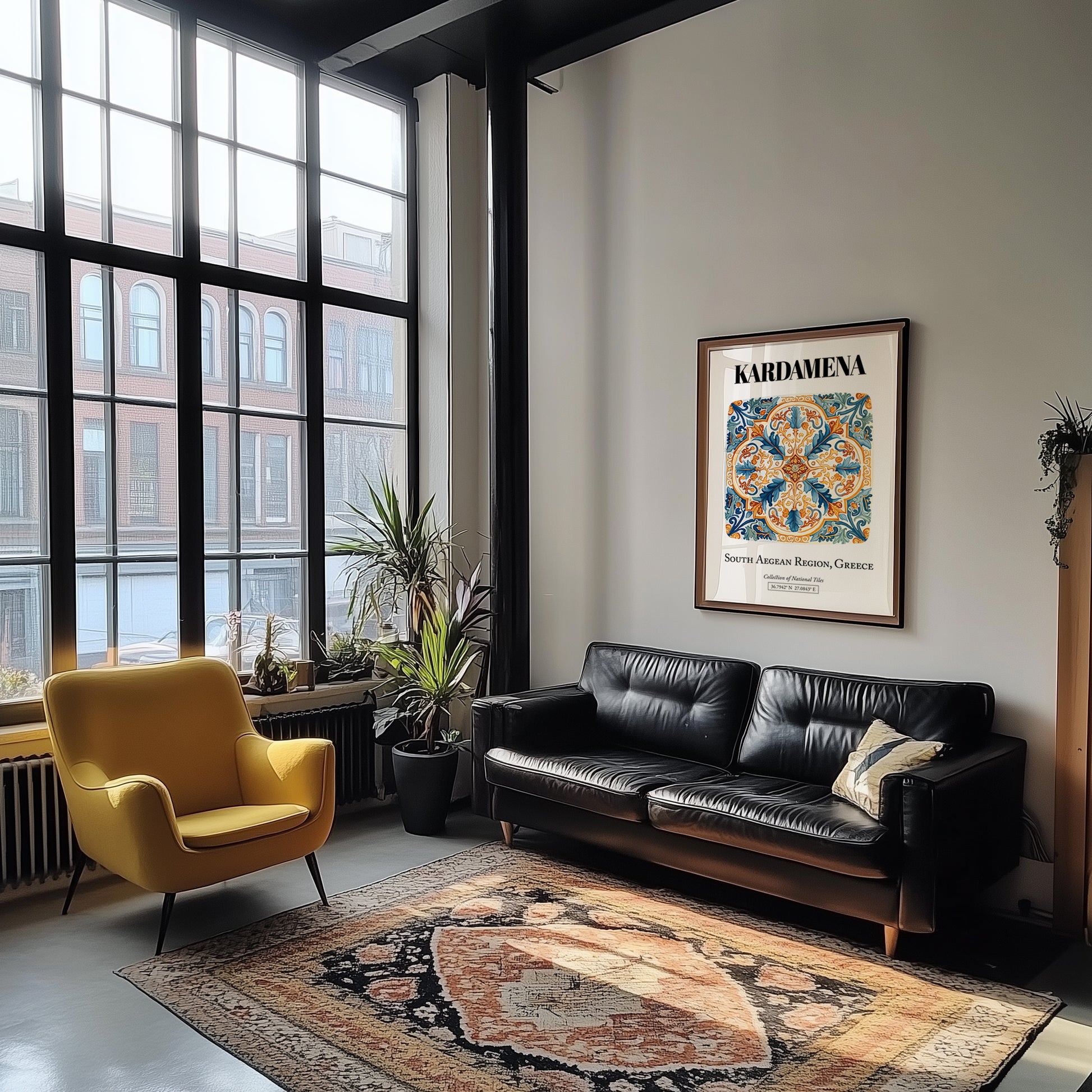 Kardamena, Greece – Global Cities Wall Print, unframed on coastal sand