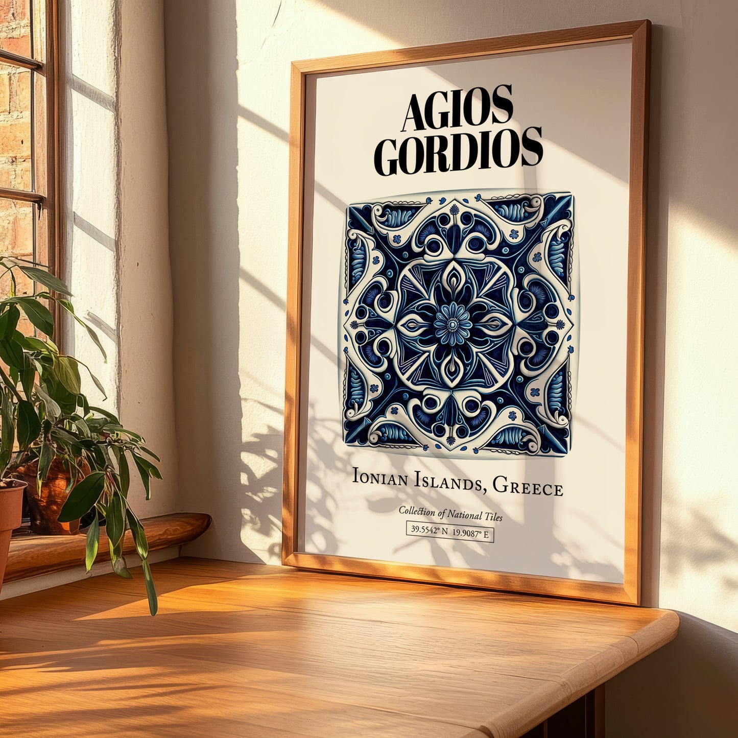 Agios Gordios, Greece – Away From Home Poster, clean layout with no caption