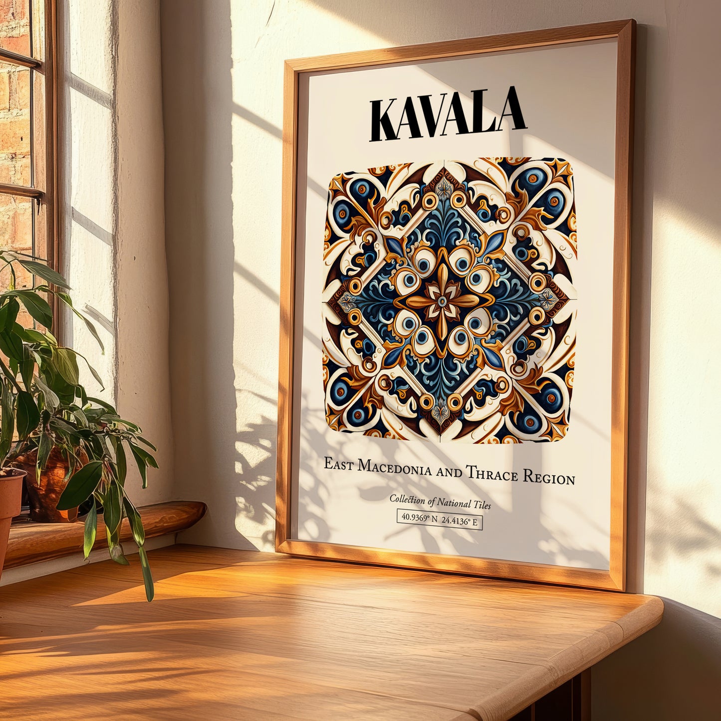 Kavala, Greece – Travel Print, clean layout with no caption