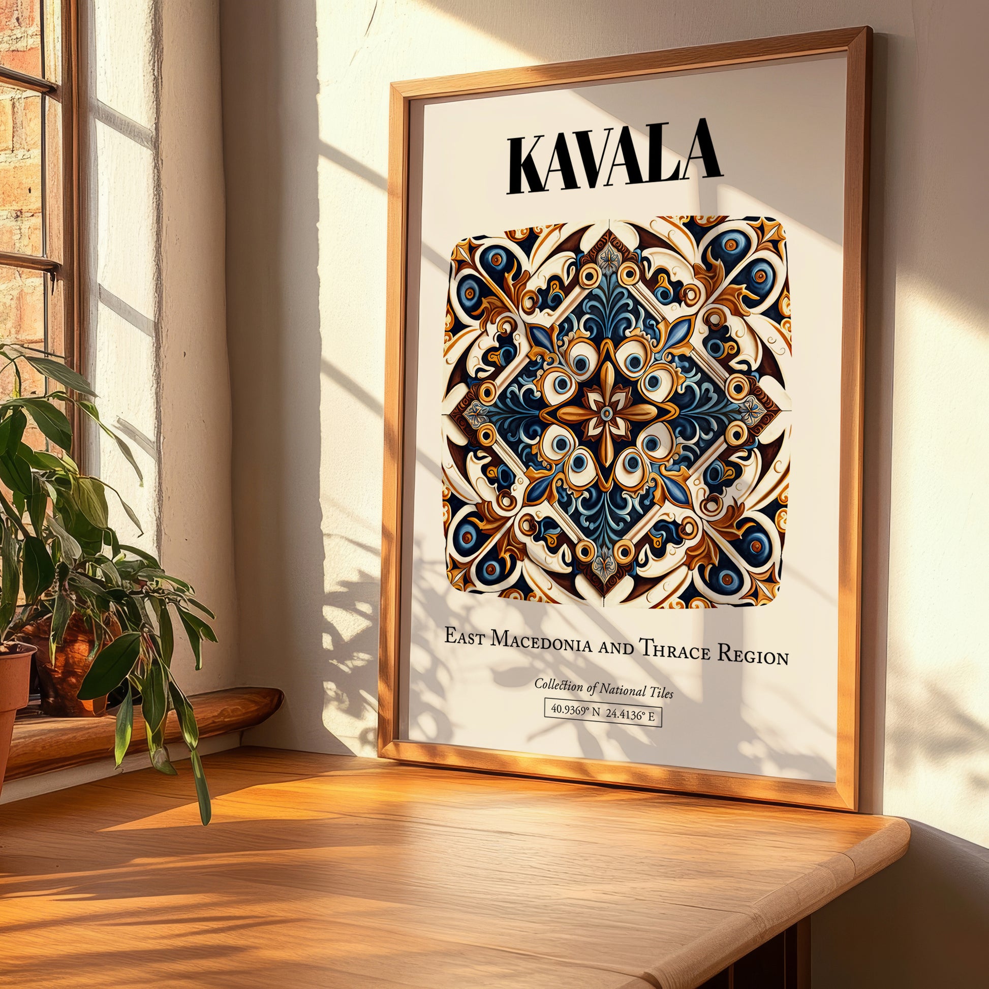 Kavala, Greece – Travel Print, clean layout with no caption