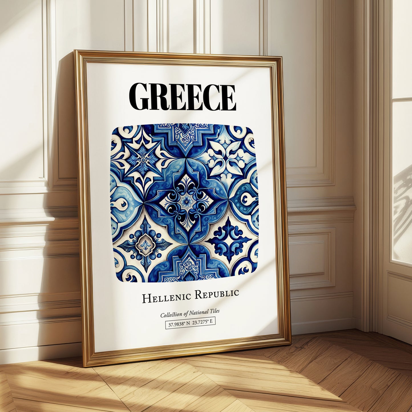 Greece, Hellenic Republic – Travel Print, styled in a charming Paris street view
