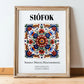 Siófok, Hungary – Travel Poster, in wooden frame leaning on the floor