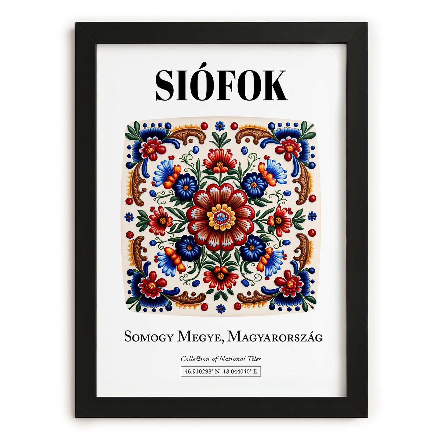 Siófok, Hungary – Travel Poster, in sleek black frame