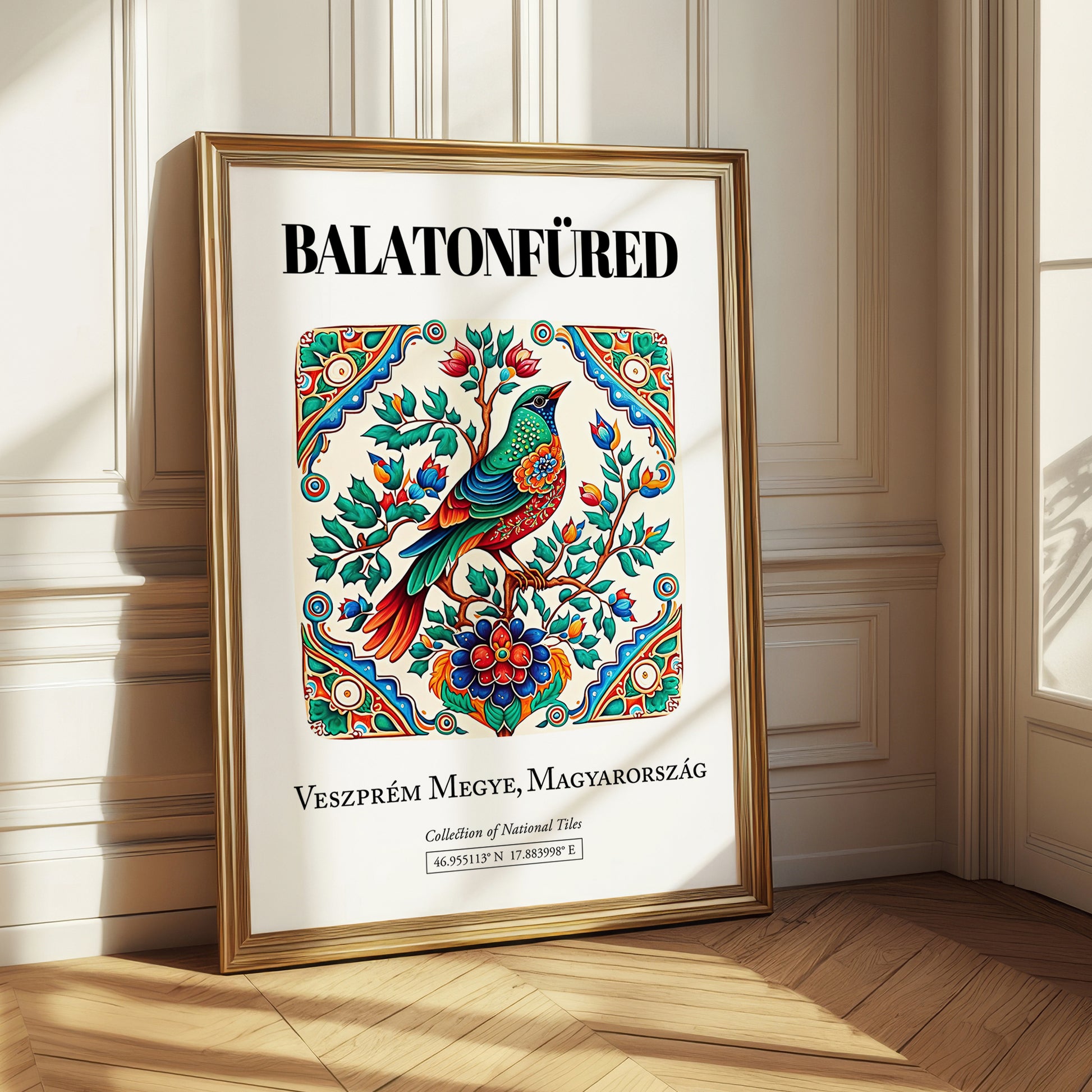 Balatonfüred, Hungary – Travel Poster, styled in a charming Paris street view