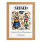 Szeged, Hungary – Travel Poster, set in oak frame