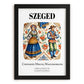 Szeged, Hungary – Travel Poster, in sleek black frame