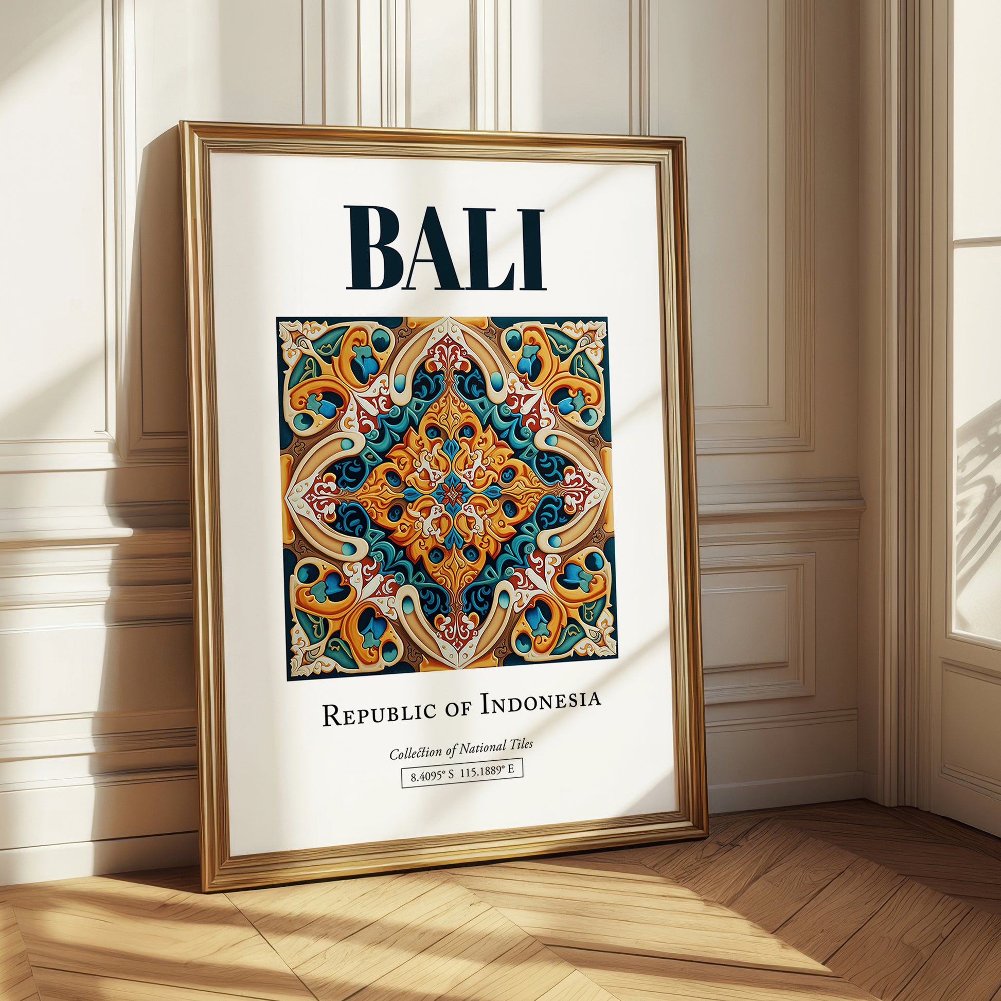 Bali, Indonesia – Travel Poster, styled in a charming Paris street view