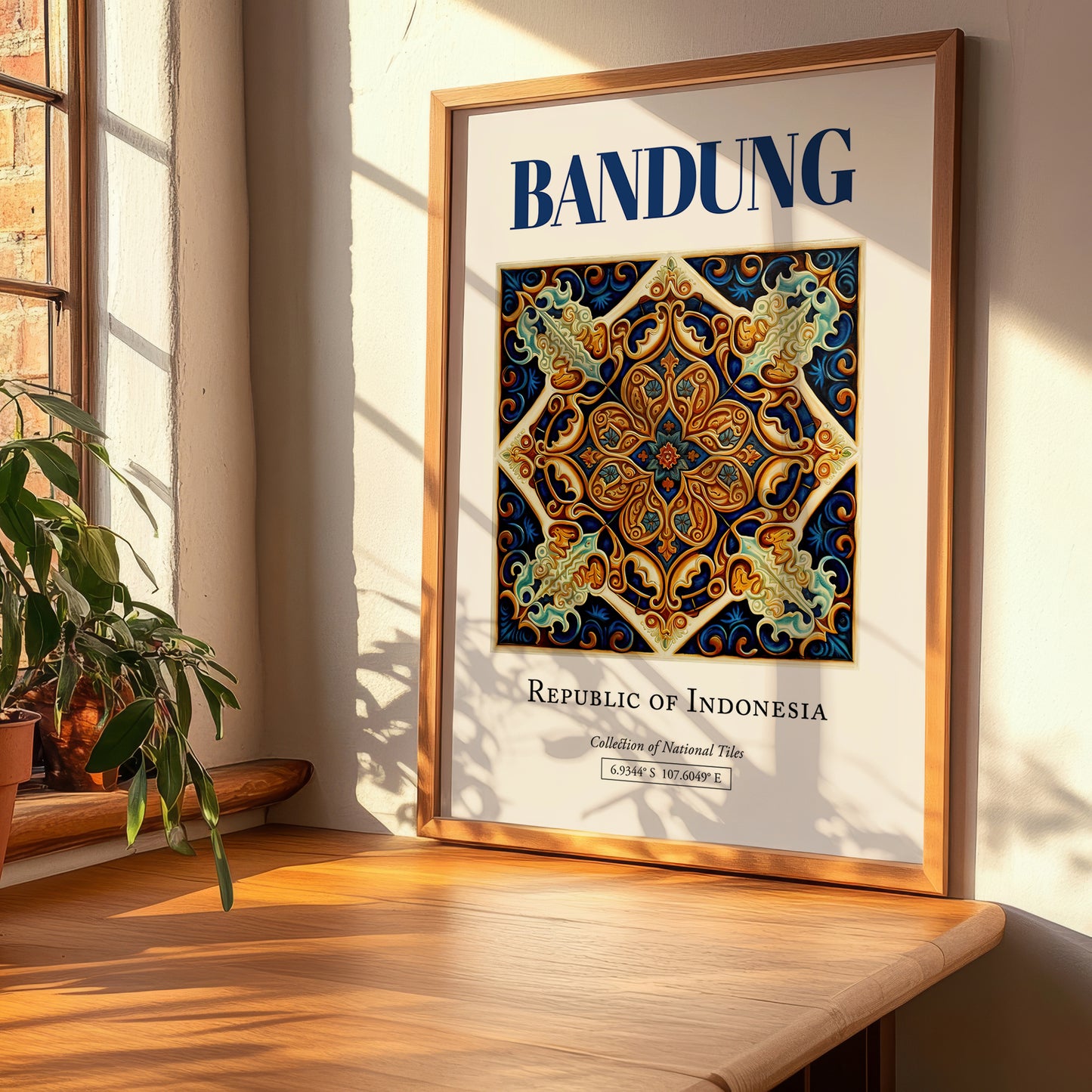Bandung, Indonesia – Travel Poster, clean layout with no caption