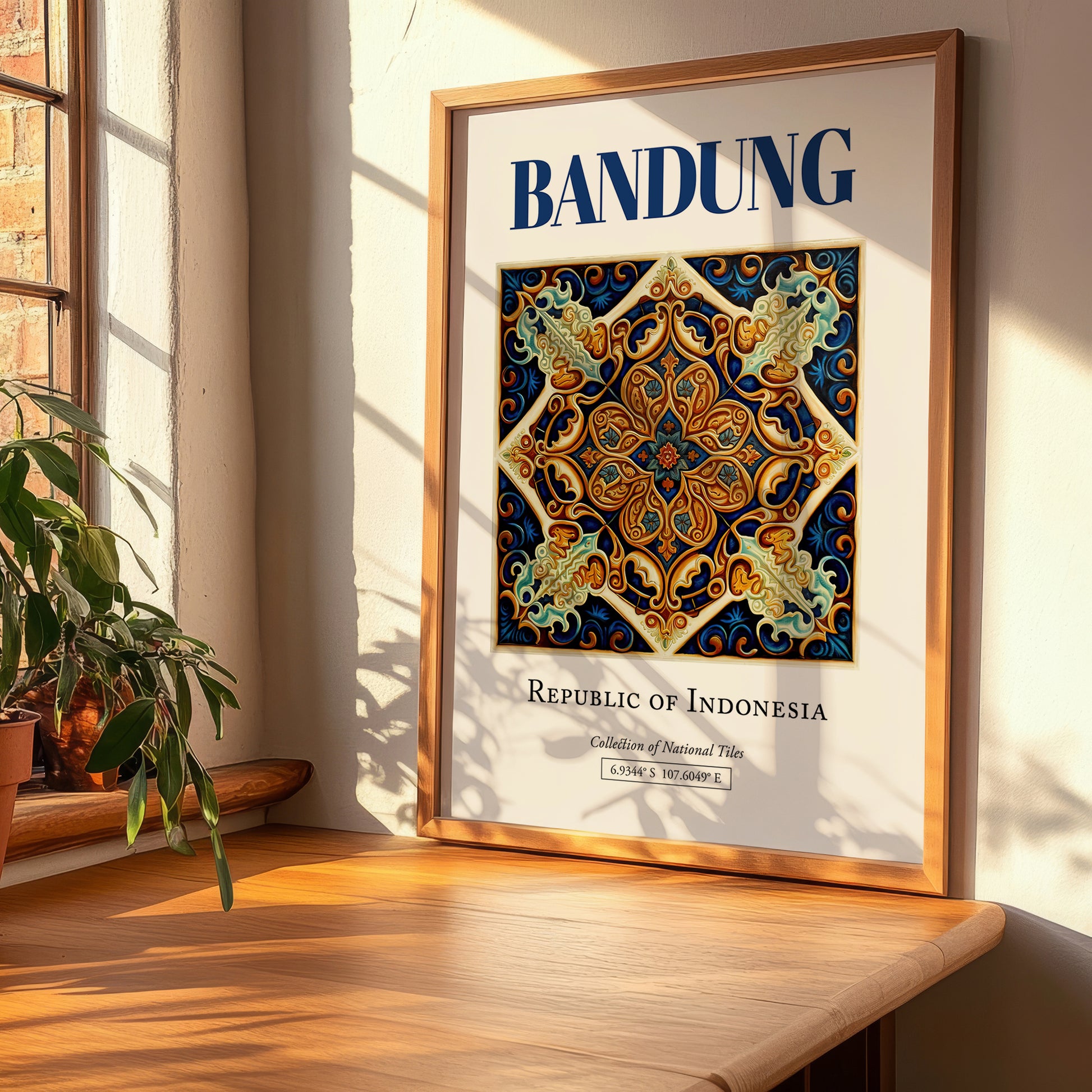Bandung, Indonesia – Travel Poster, clean layout with no caption