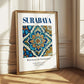 Surabaya, Indonesia – Travel Poster, styled in a charming Paris street view