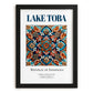 Lake Toba, Indonesia – Travel Poster, in sleek black frame
