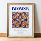 Indonesia, Indonesia – Travel Memories Wall Print, in wooden frame leaning on the floor