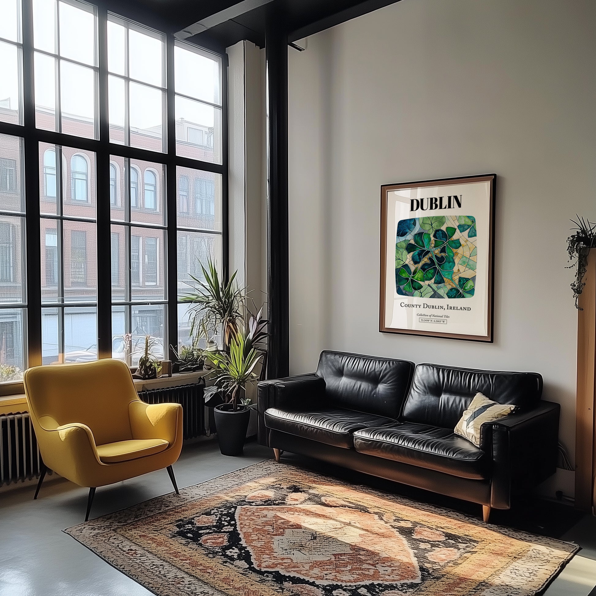 Dublin, Ireland – National Pride Wall Decor, unframed on coastal sand