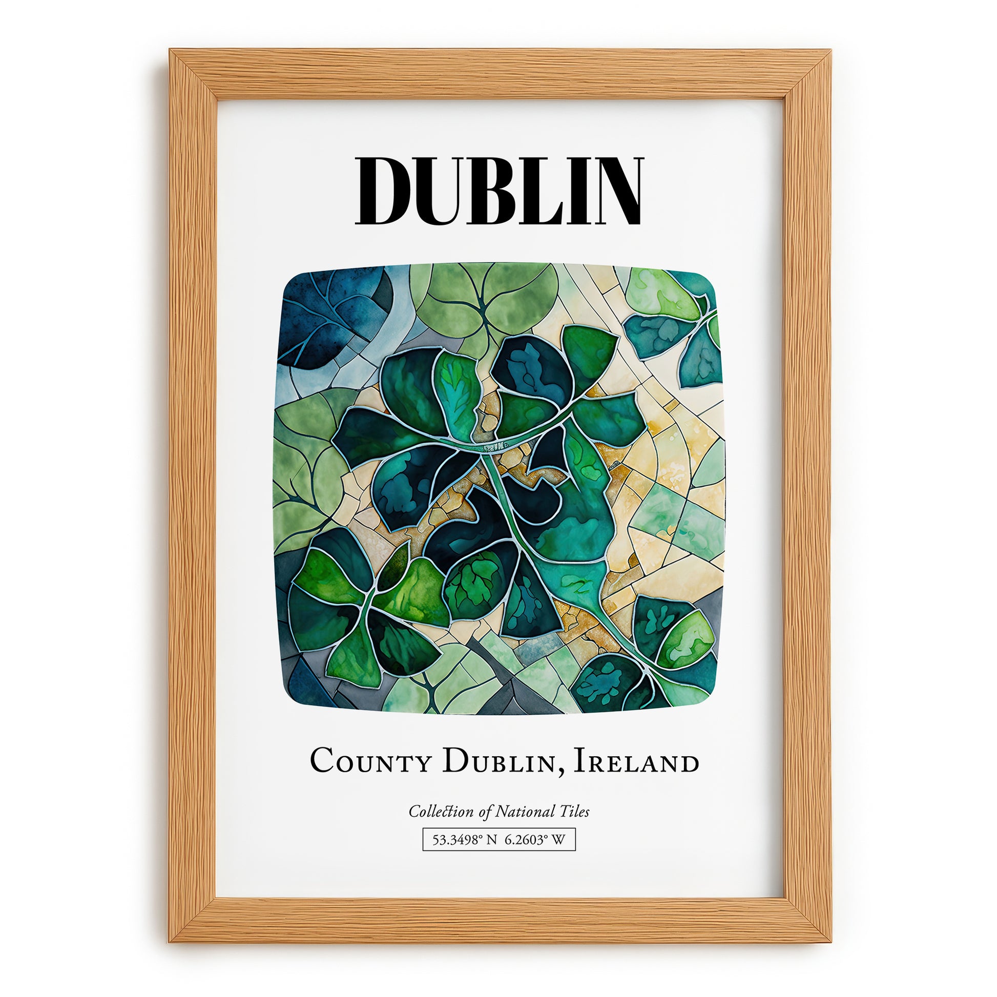 Dublin, Ireland – National Pride Wall Decor, set in oak frame