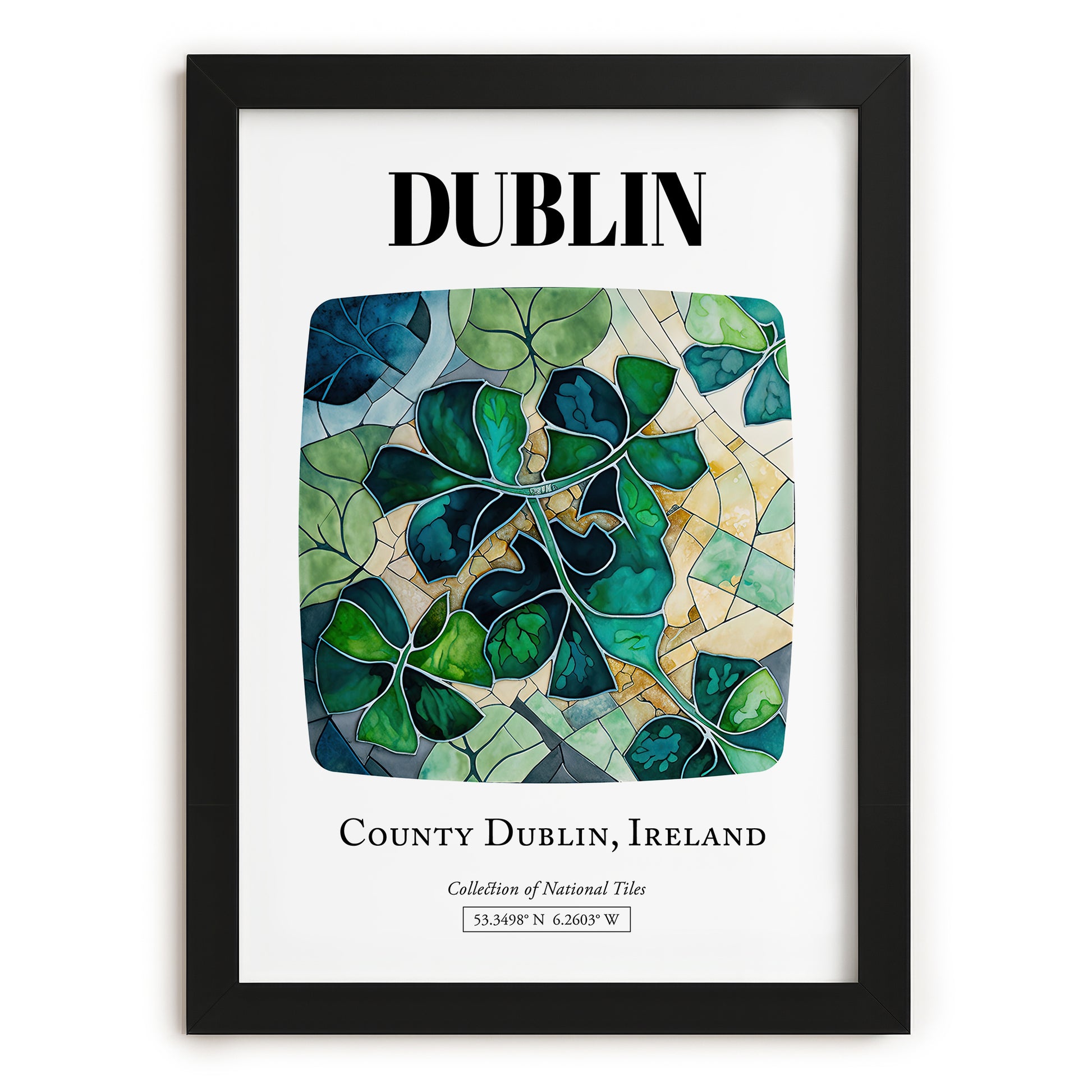 Dublin, Ireland – National Pride Wall Decor, in sleek black frame