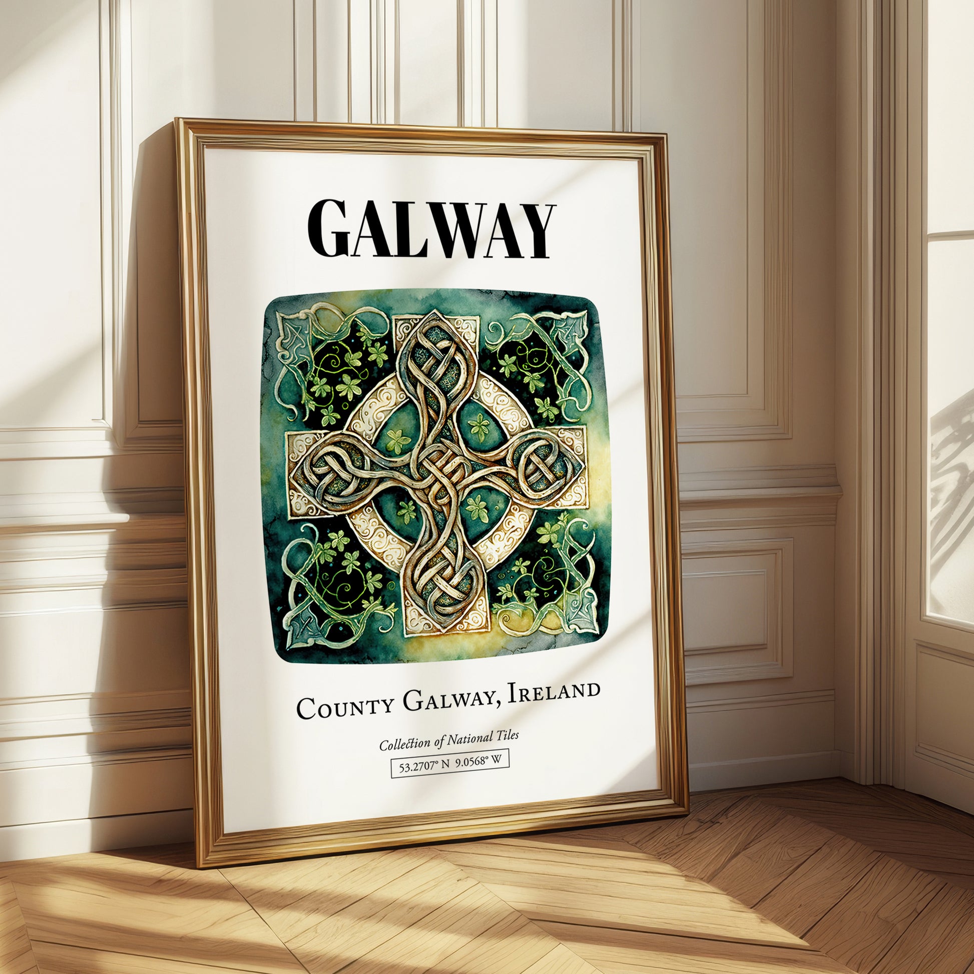 Galway, Ireland – Vintage Travel Poster, styled in a charming Paris street view