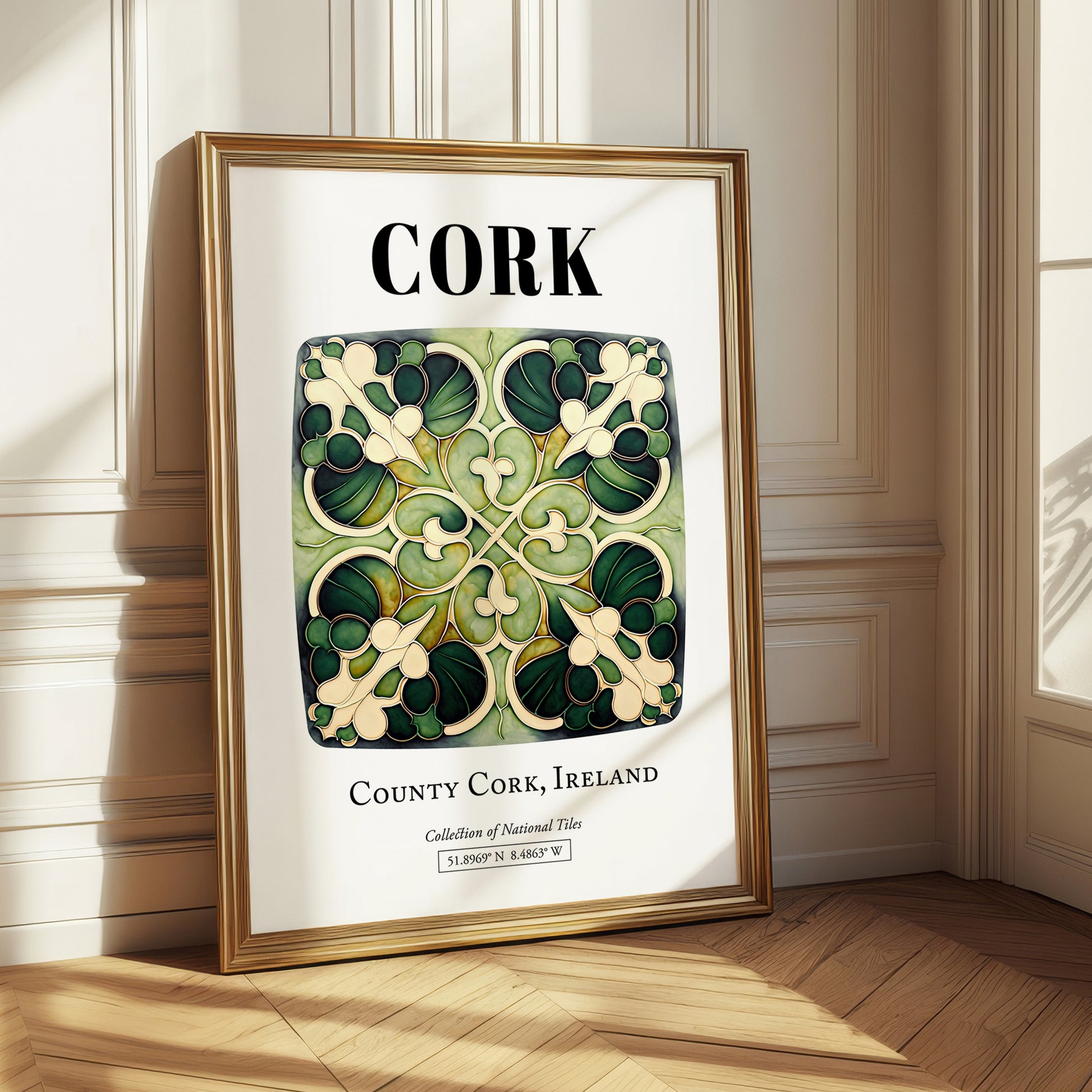 Cork, Ireland – Travel Wall Art, styled in a charming Paris street view