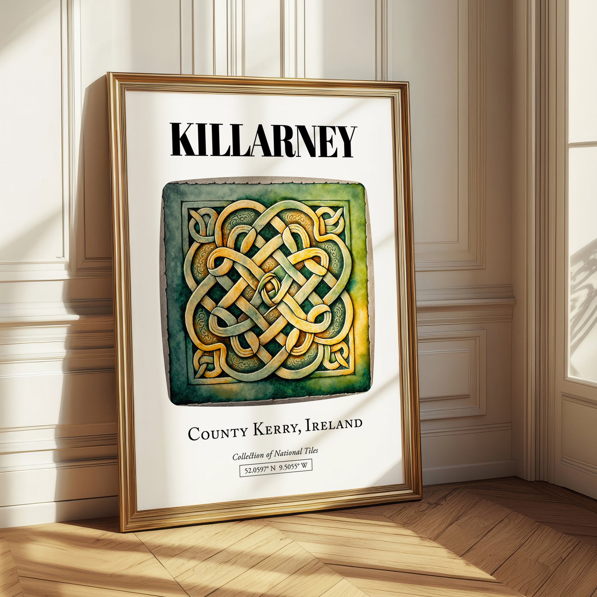 Killarney, Ireland – Illustrated Travel Poster, styled in a charming Paris street view