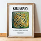Killarney, Ireland – Illustrated Travel Poster, in wooden frame leaning on the floor