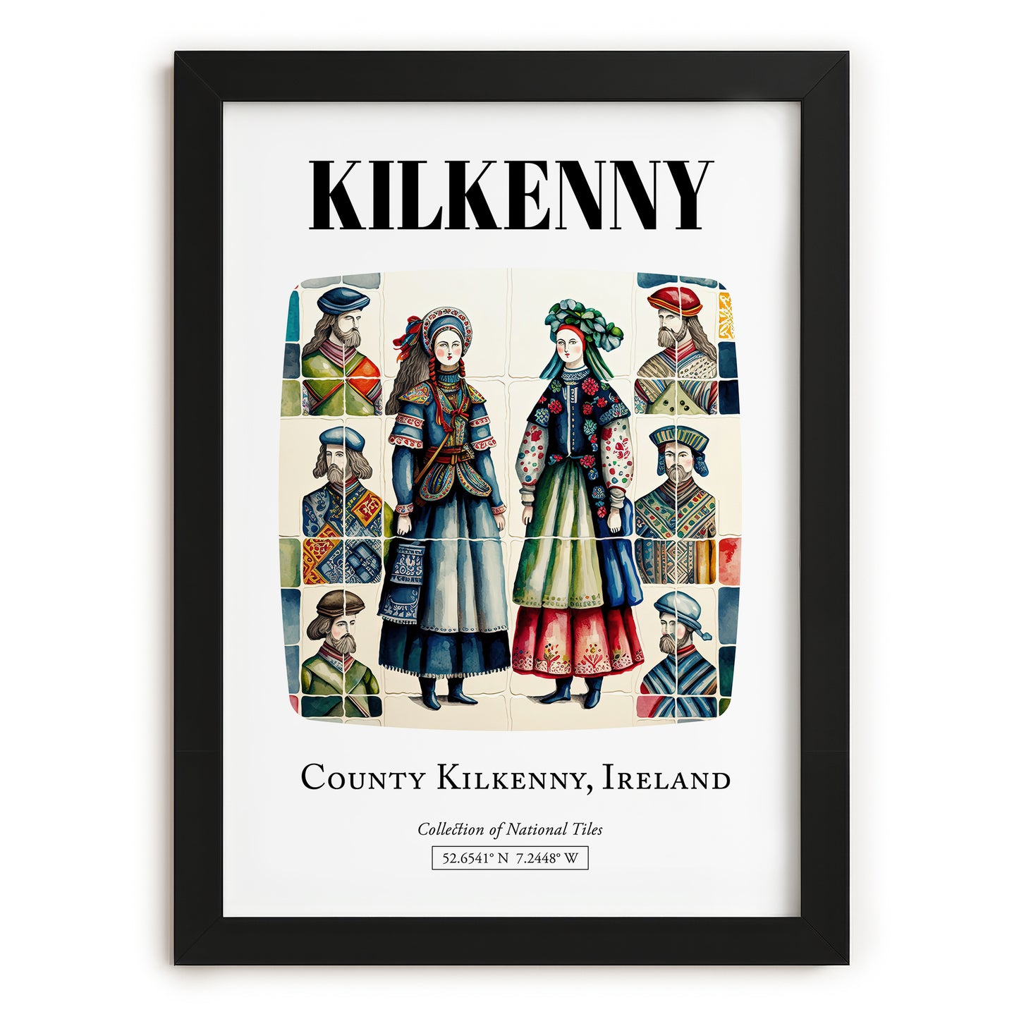 Kilkenny, Ireland – Tourist Destination Poster, in sleek black frame