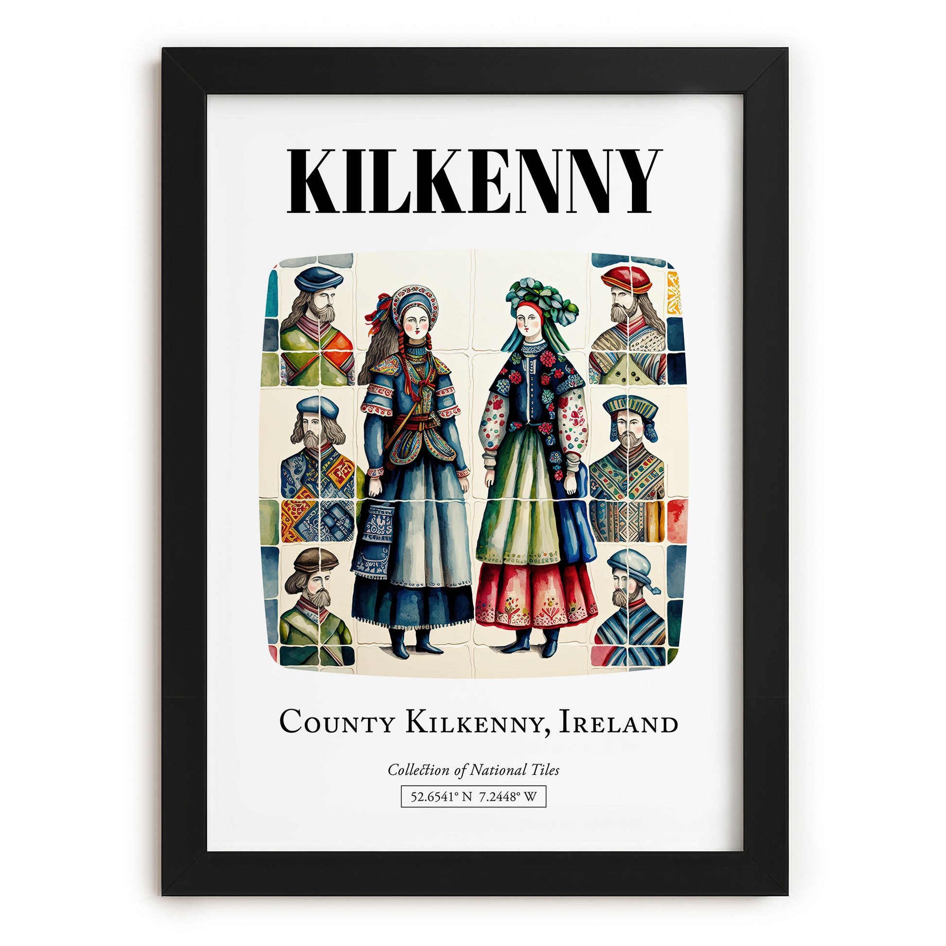 Kilkenny, Ireland – Tourist Destination Poster, in sleek black frame