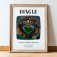 Dingle, Ireland – Historic Cities Art Print, in wooden frame leaning on the floor