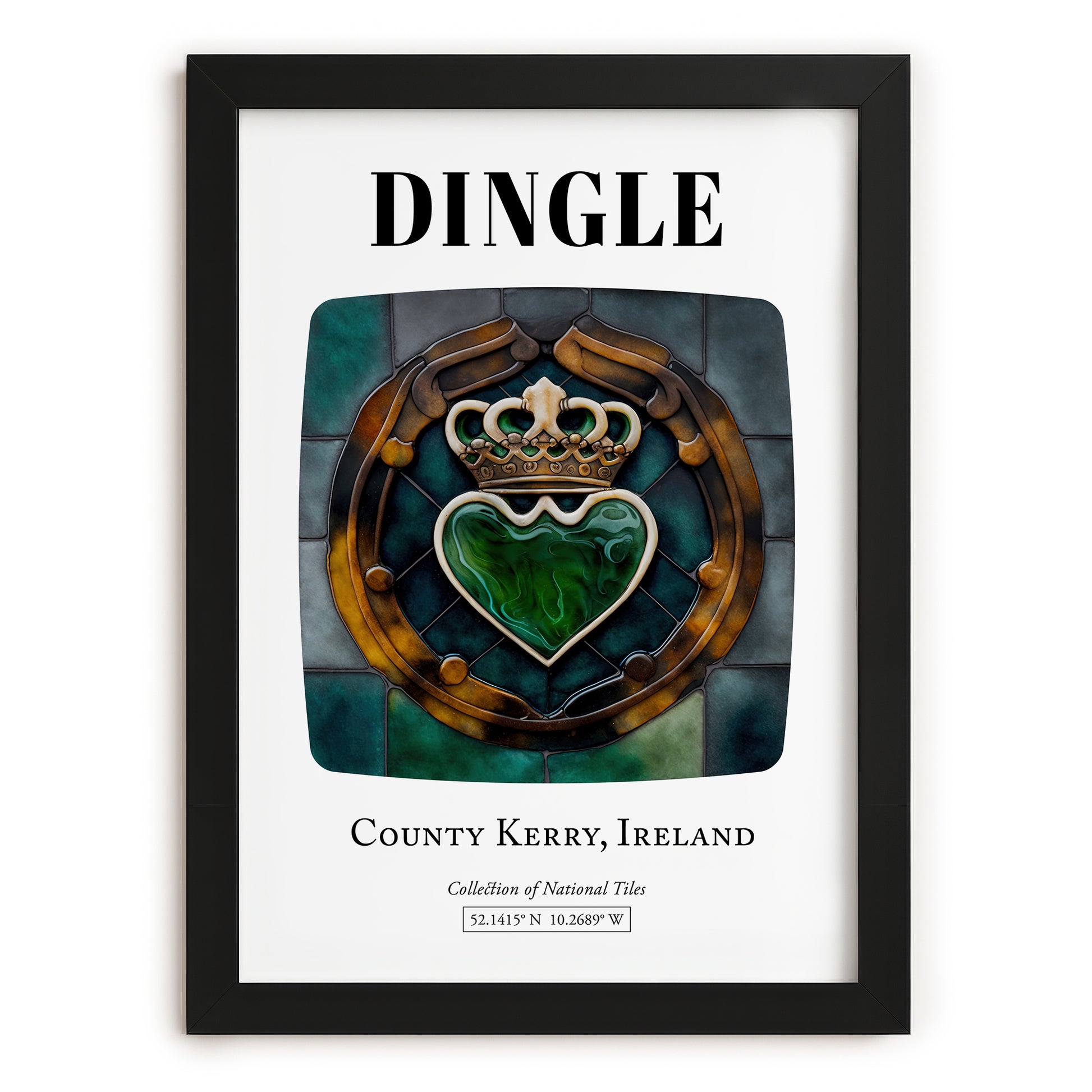 Dingle, Ireland – Historic Cities Art Print, in sleek black frame