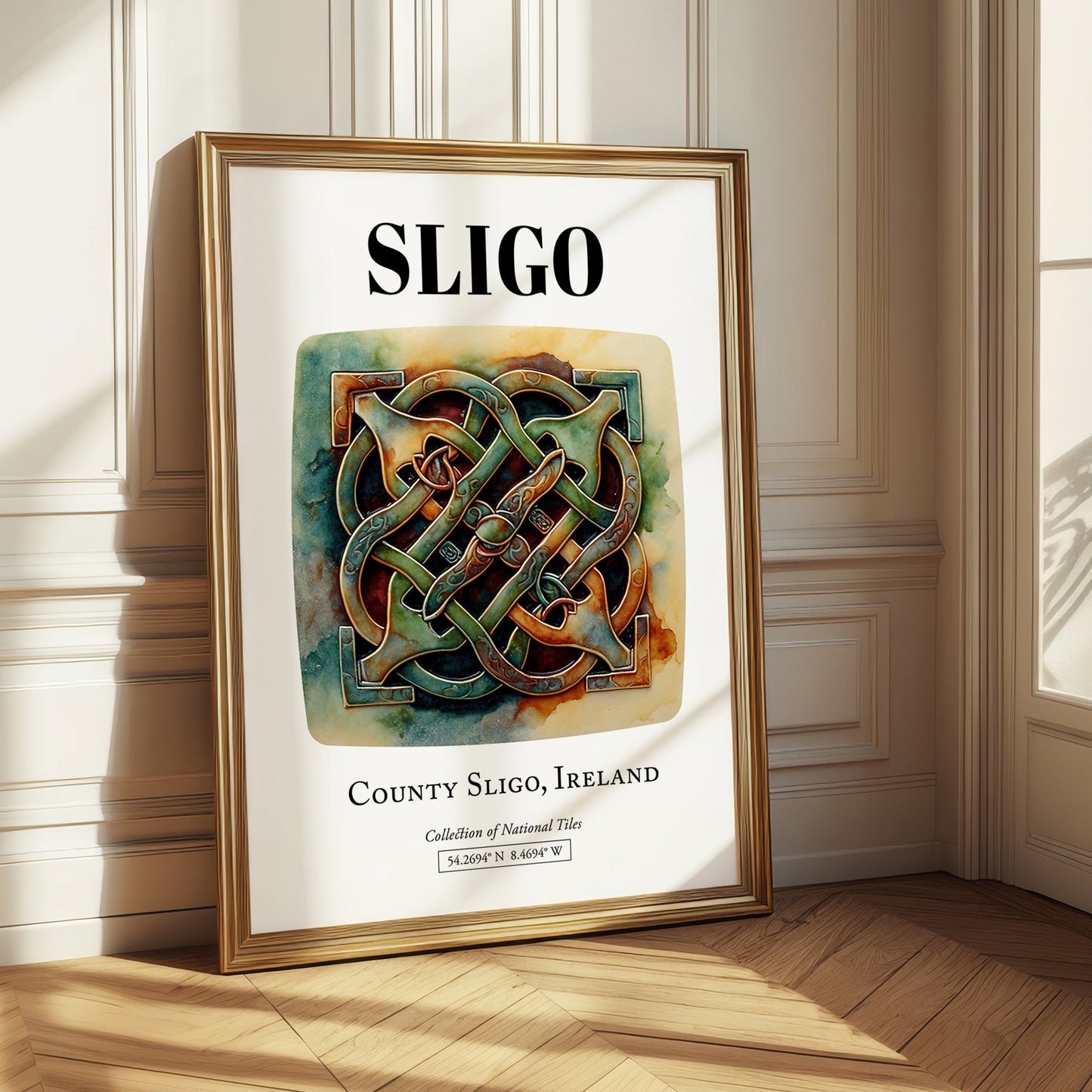 Sligo, Ireland – World Heritage Travel Poster, styled in a charming Paris street view