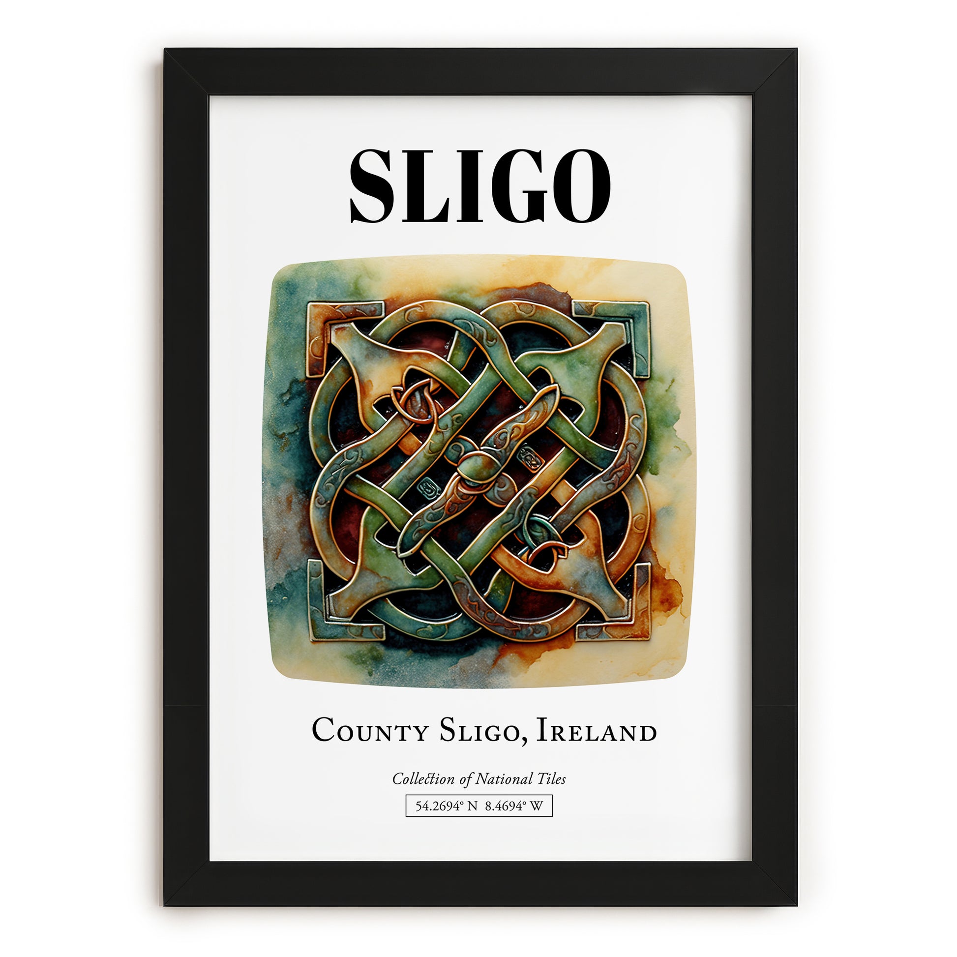 Sligo, Ireland – World Heritage Travel Poster, in sleek black frame