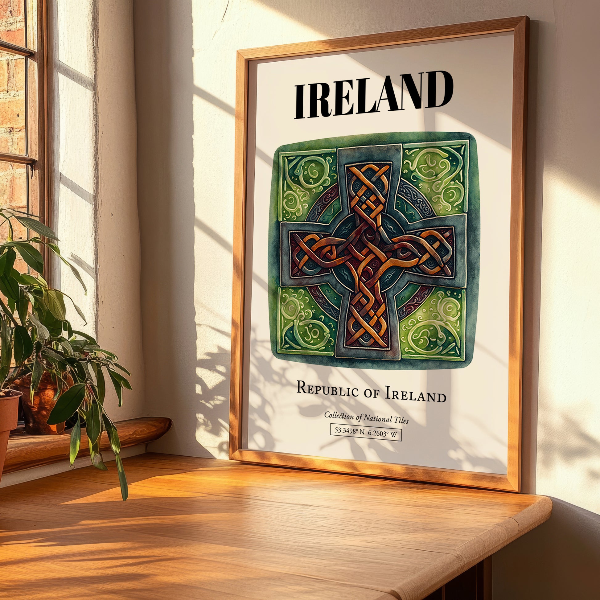 Ireland, Ireland – Travel Poster, clean layout with no caption