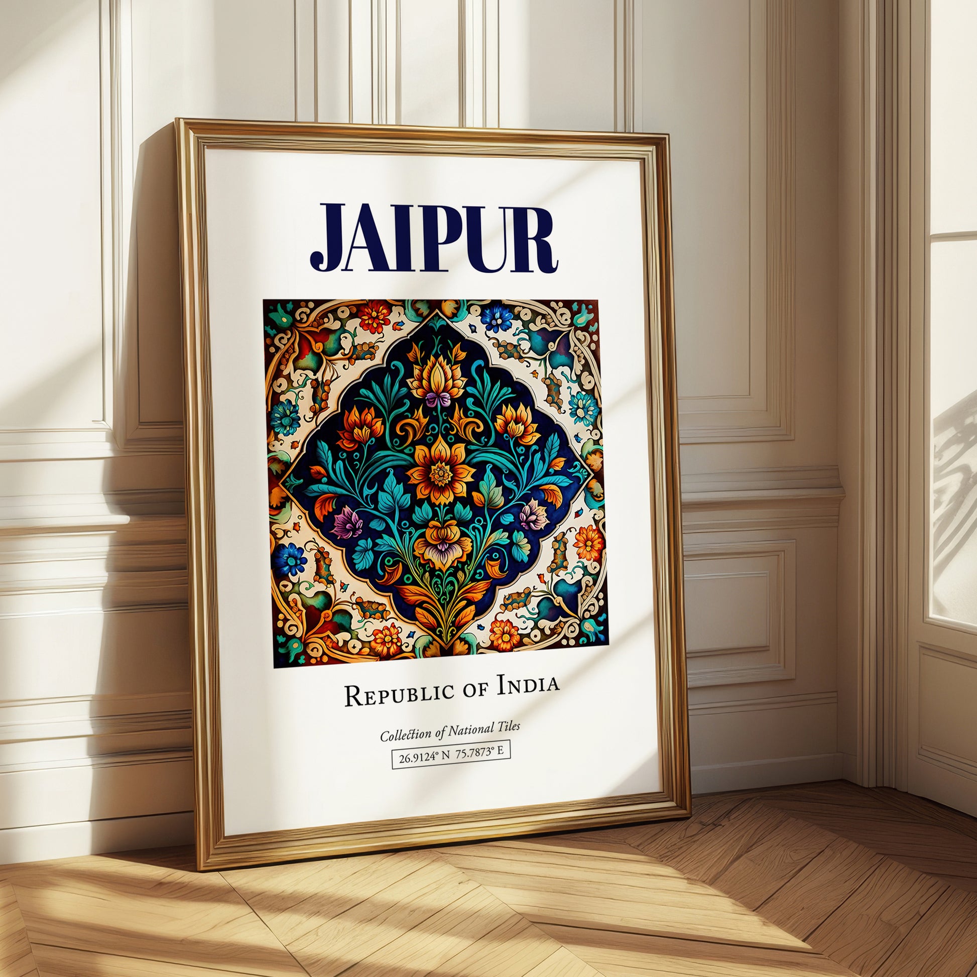 Jaipur, India – Country Culture Poster, styled in a charming Paris street view