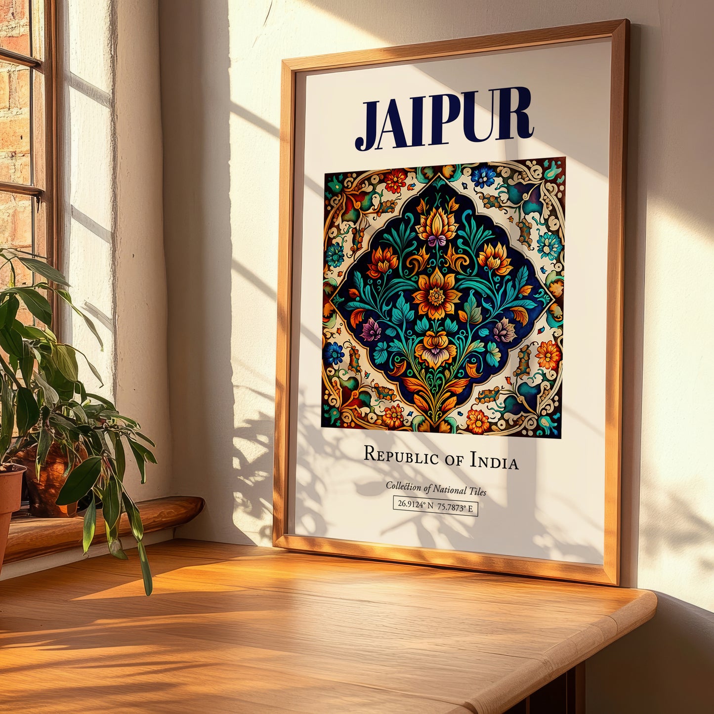 Jaipur, India – Country Culture Poster, clean layout with no caption