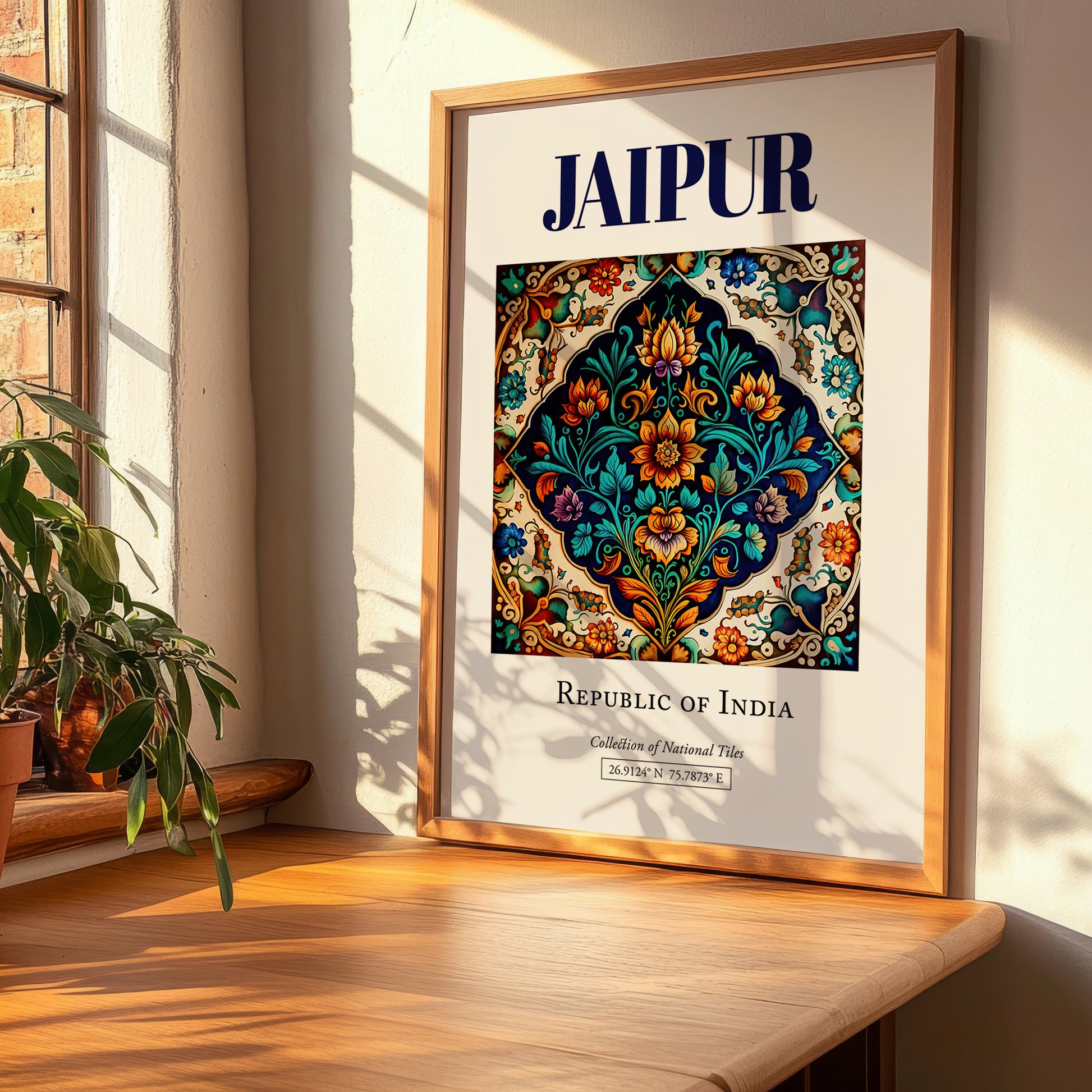 Jaipur, India – Country Culture Poster, clean layout with no caption