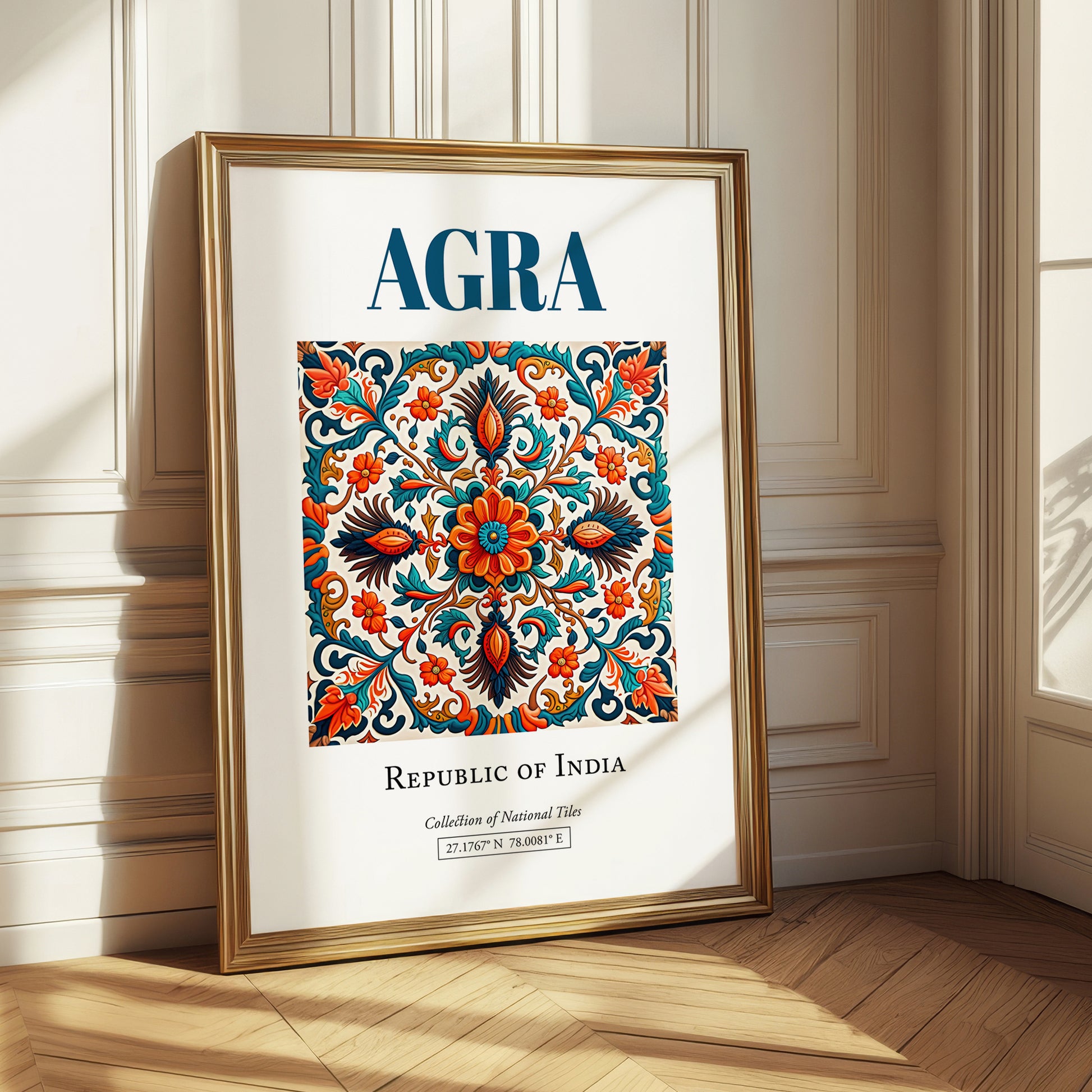 Agra, India – Travel Print, styled in a charming Paris street view