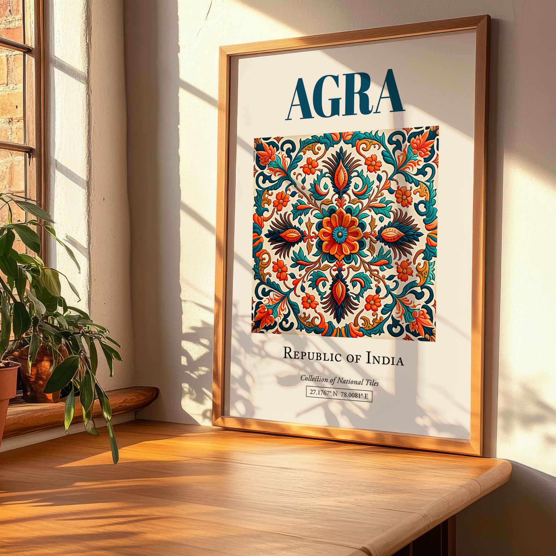 Agra, India – Travel Print, clean layout with no caption