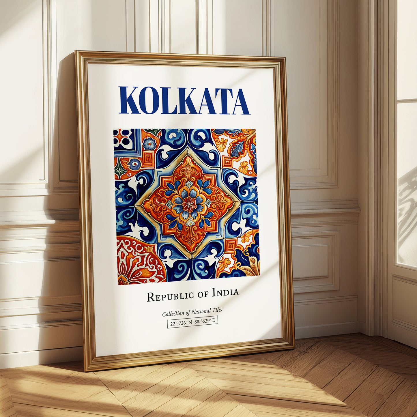 Kolkata, India – Travel Poster, styled in a charming Paris street view