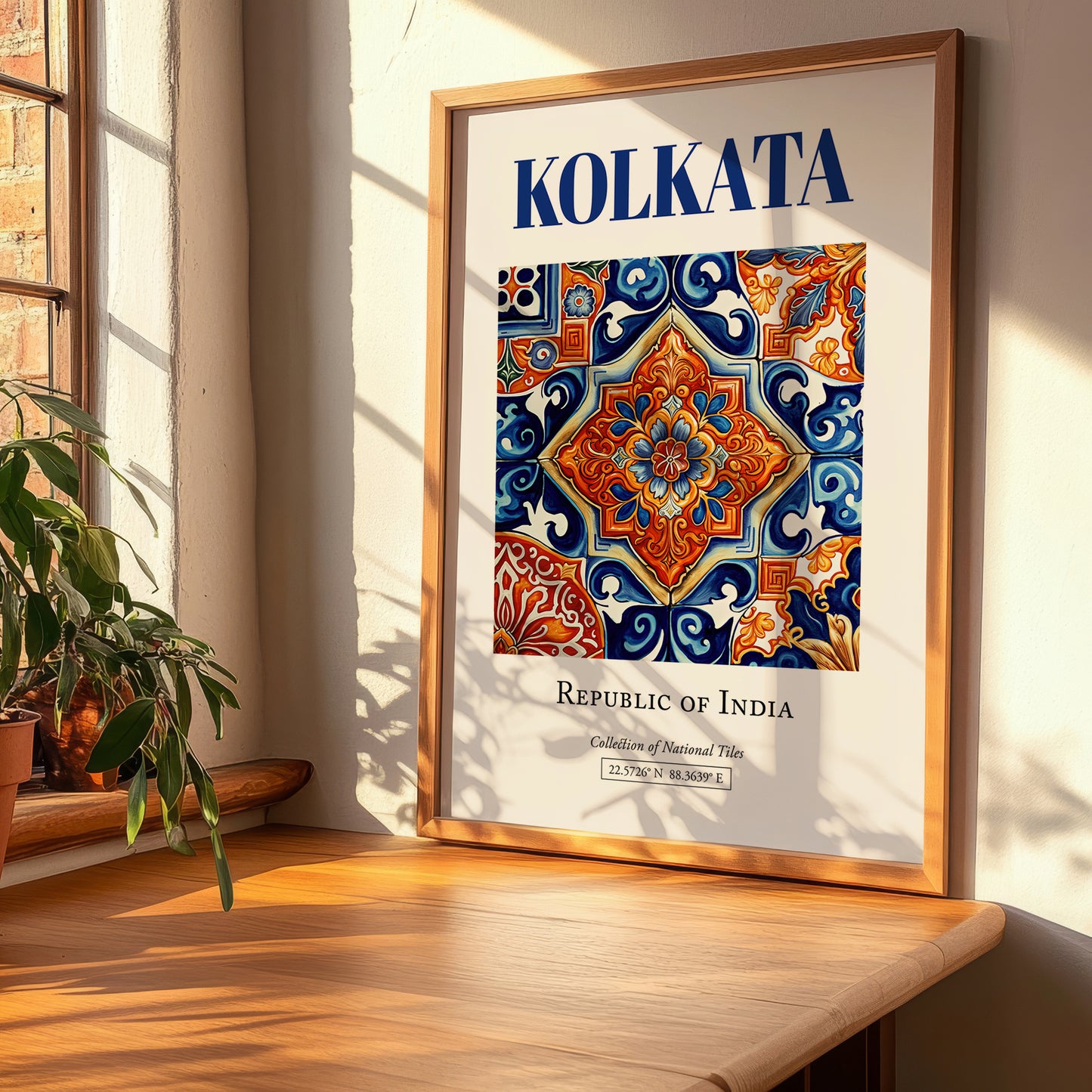 Kolkata, India – Travel Poster, clean layout with no caption