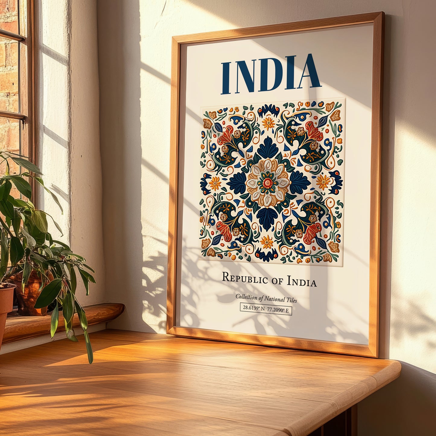 India, India – Travel Poster, clean layout with no caption