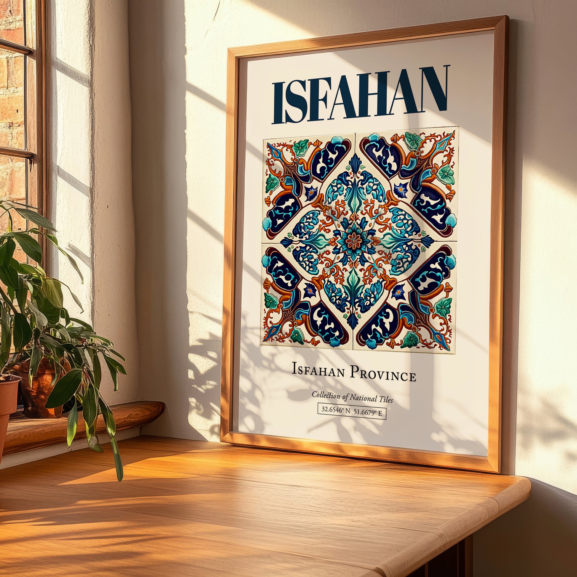 Isfahan, Iran – Vintage Travel Poster, clean layout with no caption