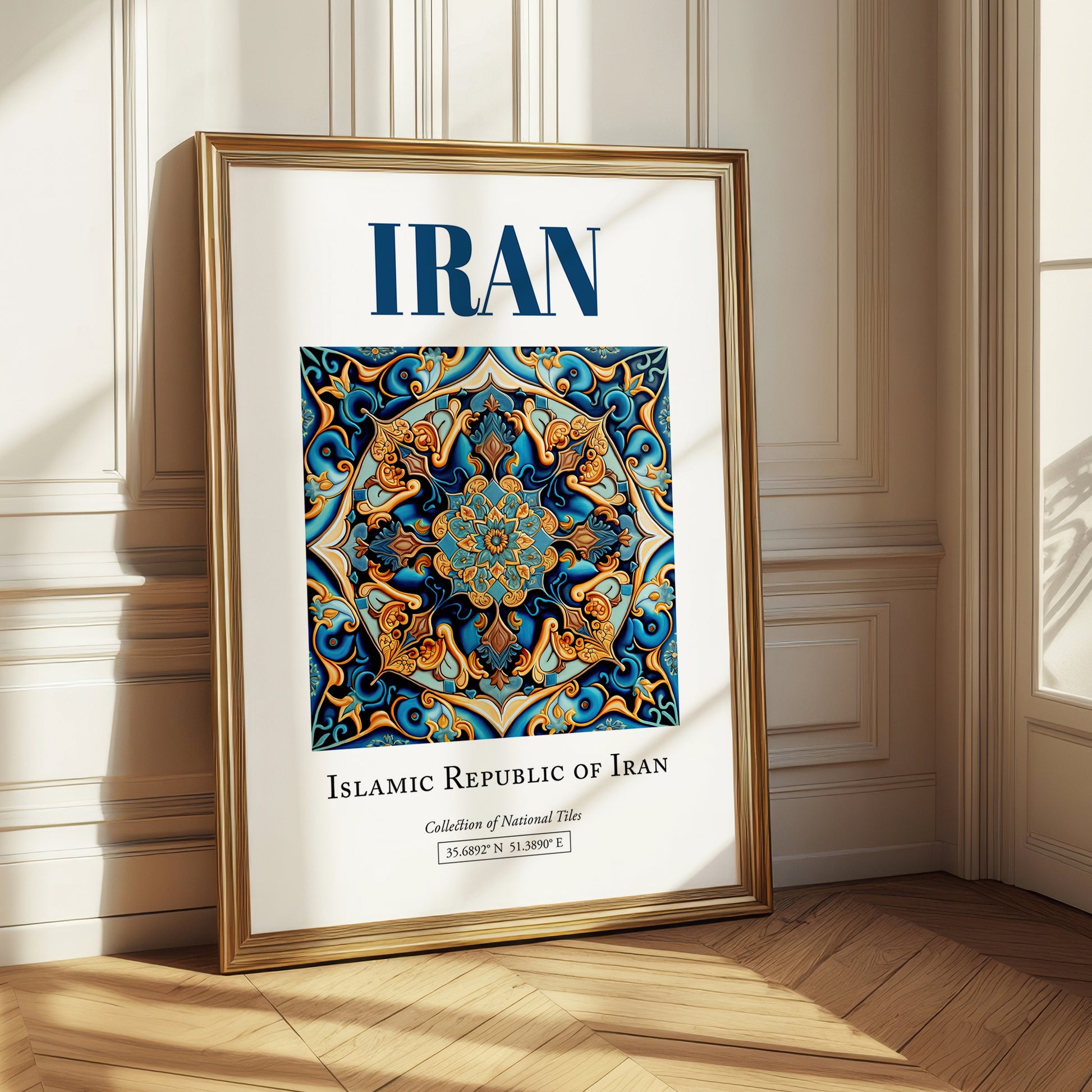 Iran, Iran – World Heritage Travel Poster, styled in a charming Paris street view