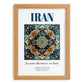 Iran, Iran – World Heritage Travel Poster, set in oak frame