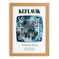 Keflavik, Iceland – Tourist Destination Poster, set in oak frame