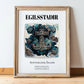 Egilsstaðir, Iceland – Travel Print, in wooden frame leaning on the floor
